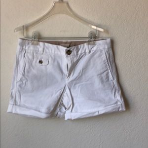 White chino shorts
